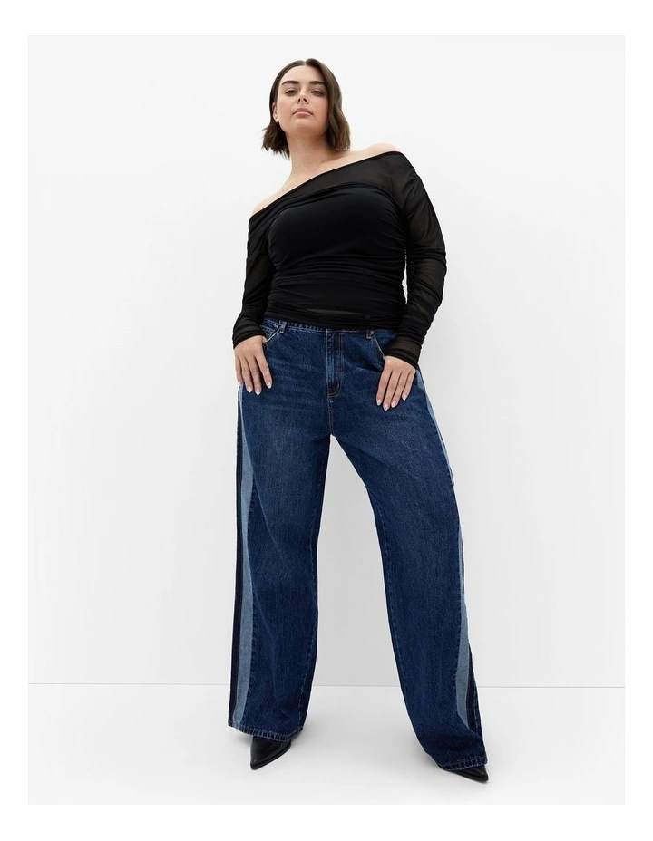Anastasia Mesh Top in black image 3