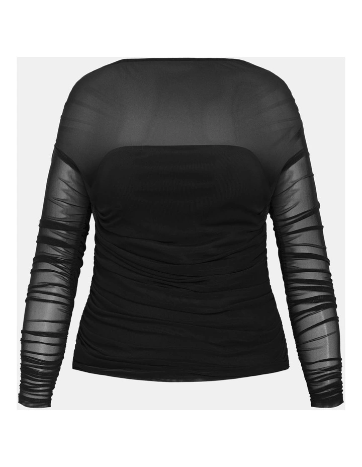 Anastasia Mesh Top in black image 4