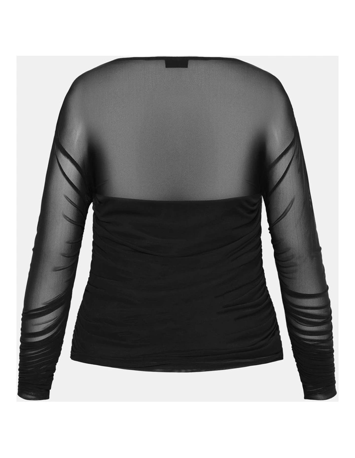 Anastasia Mesh Top in black image 5