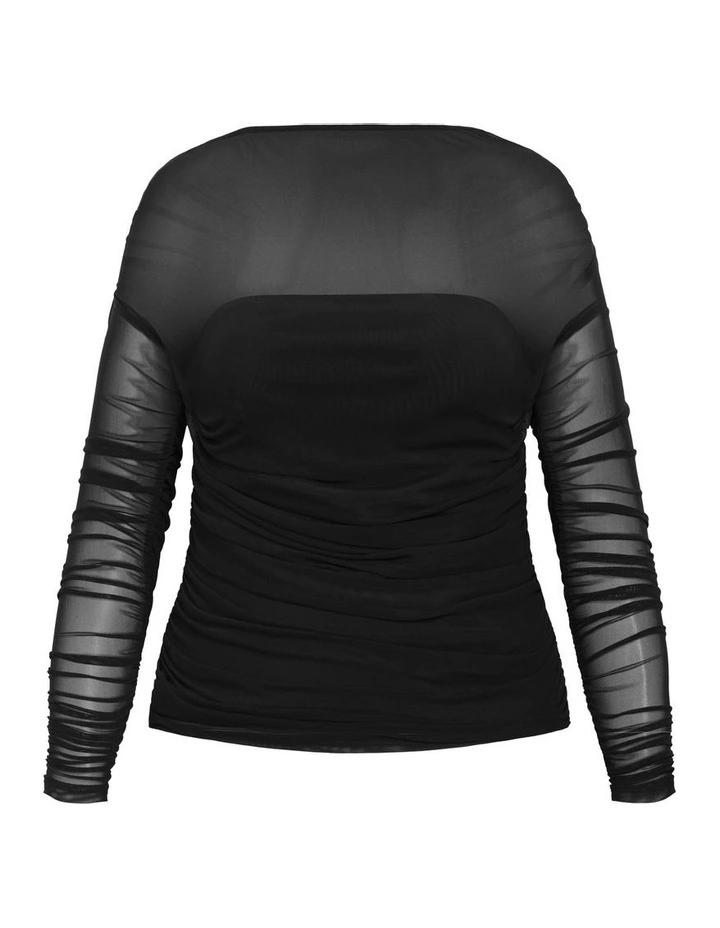 Anastasia Mesh Top in black image 6