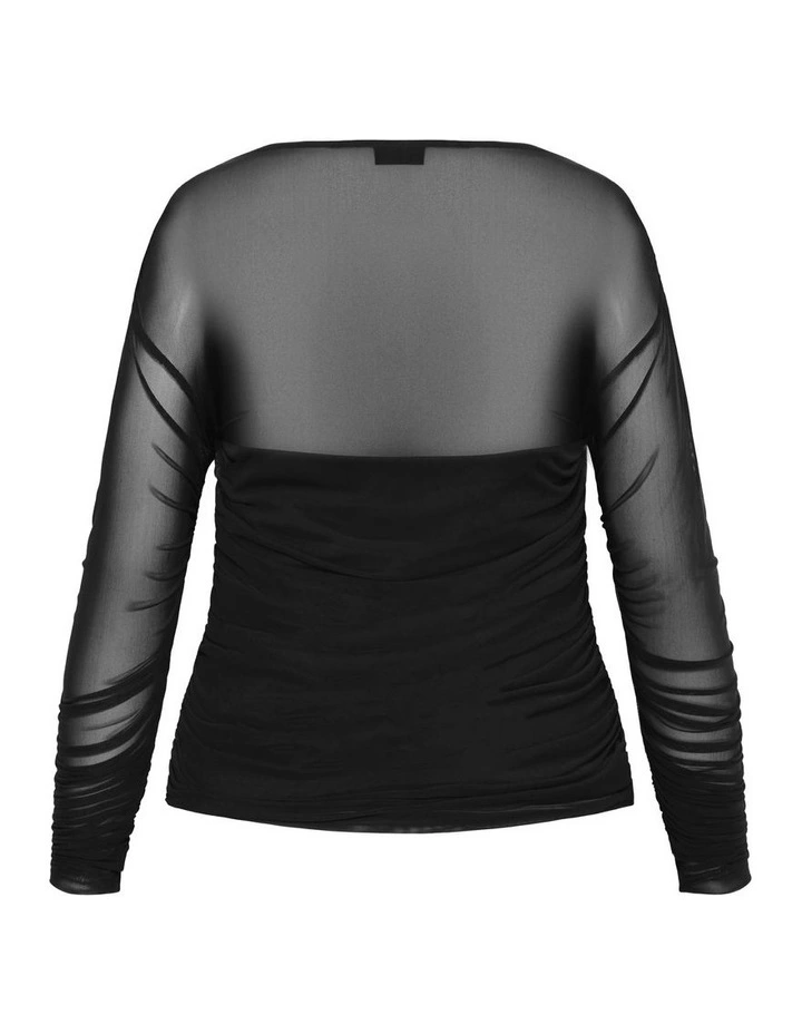 Anastasia Mesh Top in black image 7