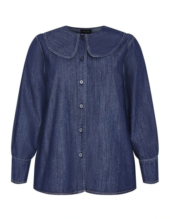 Denim Prairie Shirt in Blue image 3