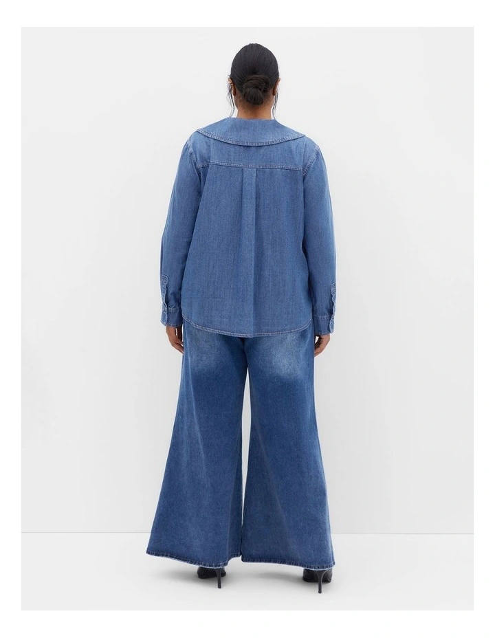 Denim Prairie Shirt in Blue image 2