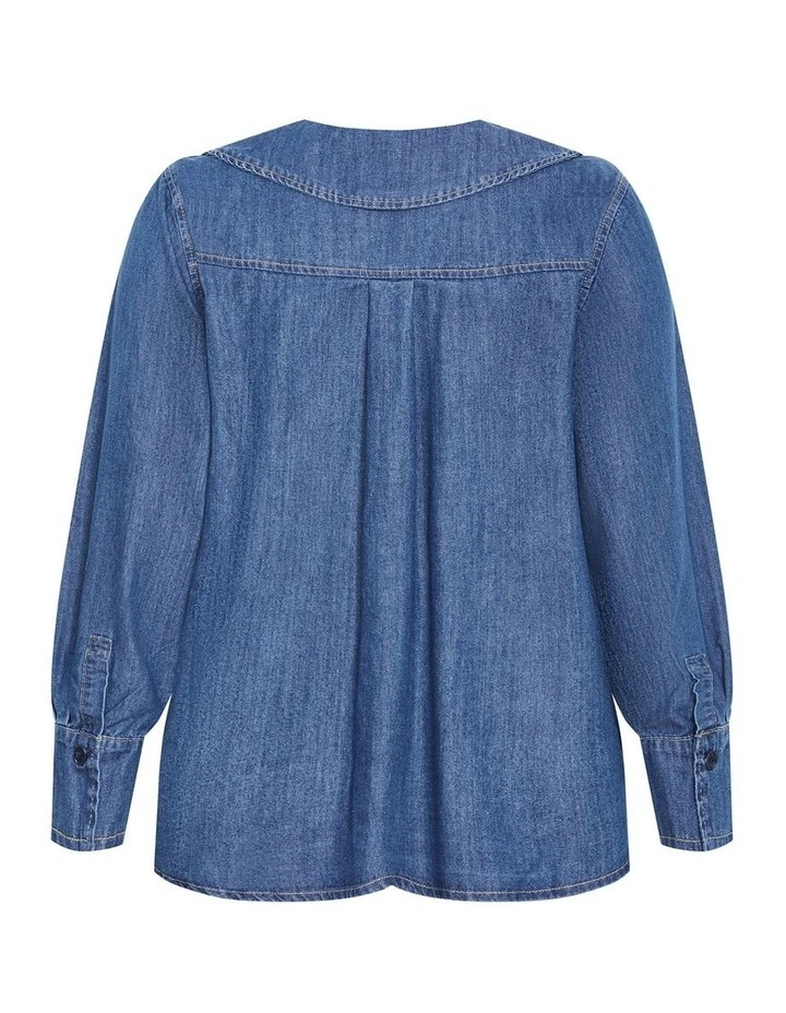 Denim Prairie Shirt in Blue image 4