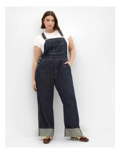 Turn Up Denim Overall in Blue