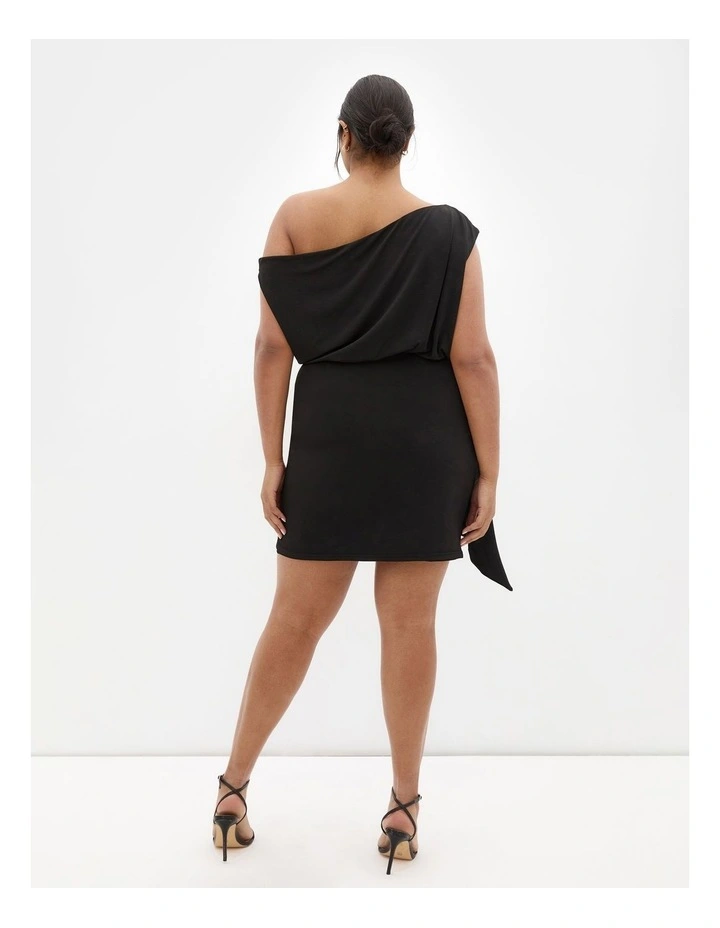 Palmer Tie Front Mini Dress in Black image 2