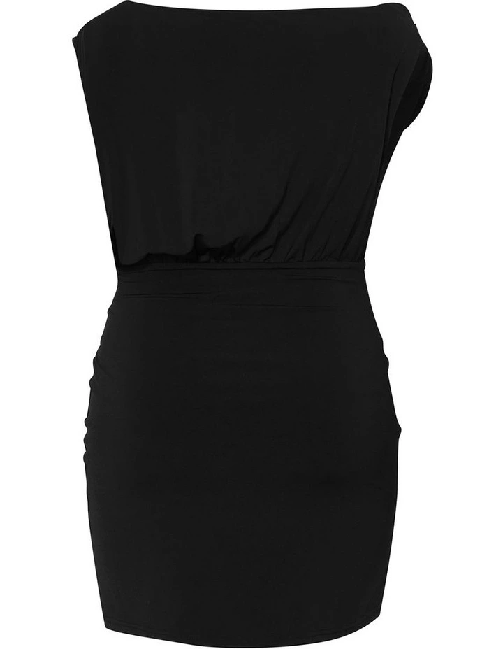 Palmer Tie Front Mini Dress in Black image 6