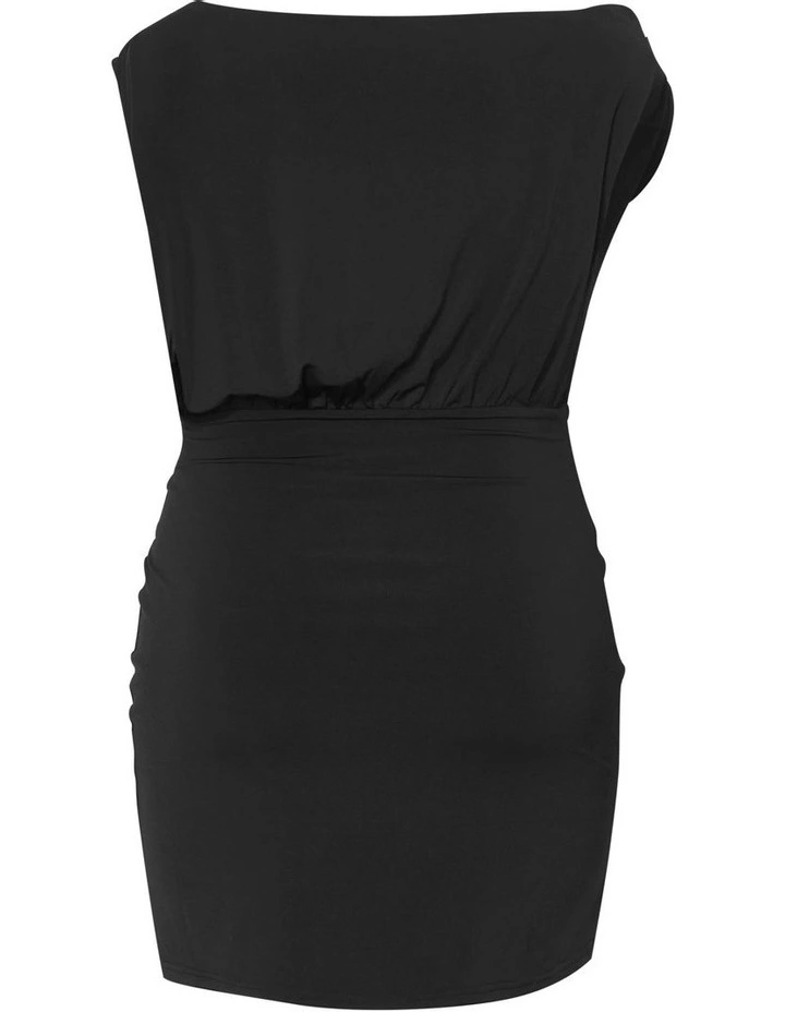 Palmer Tie Front Mini Dress in Black image 7