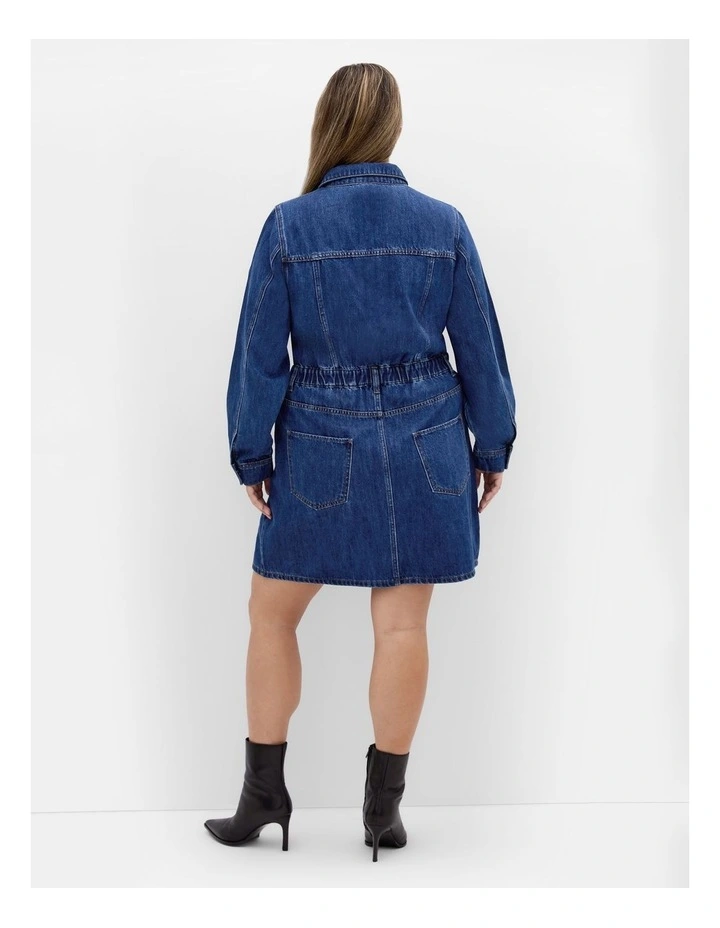 Liora Denim Mini Dress in Blue image 2