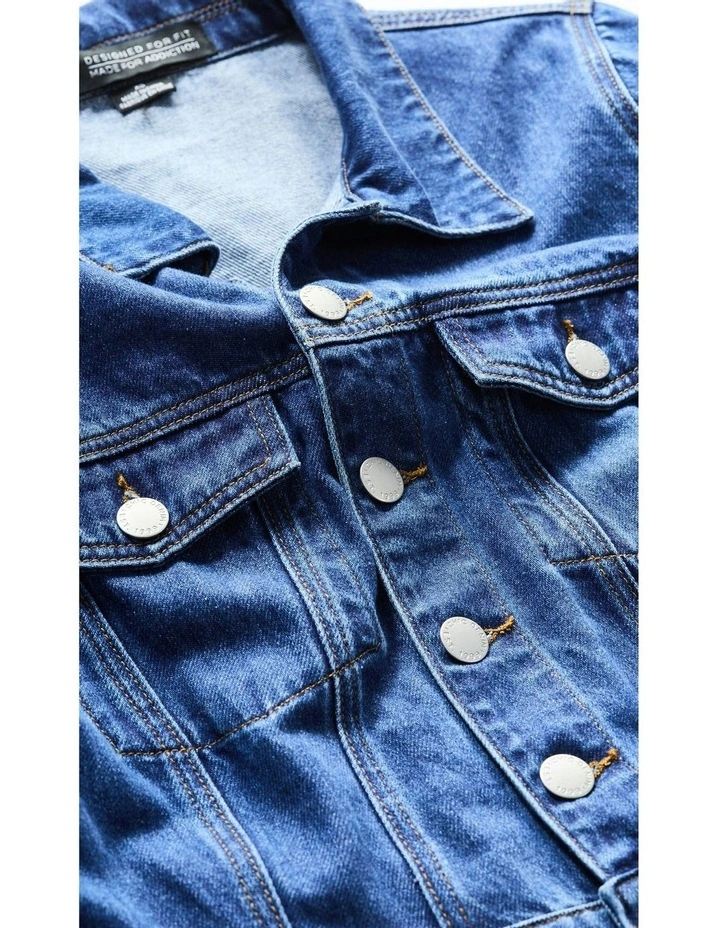 Liora Denim Mini Dress in Blue image 6