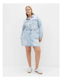 Liora Denim Mini Dress in Blue