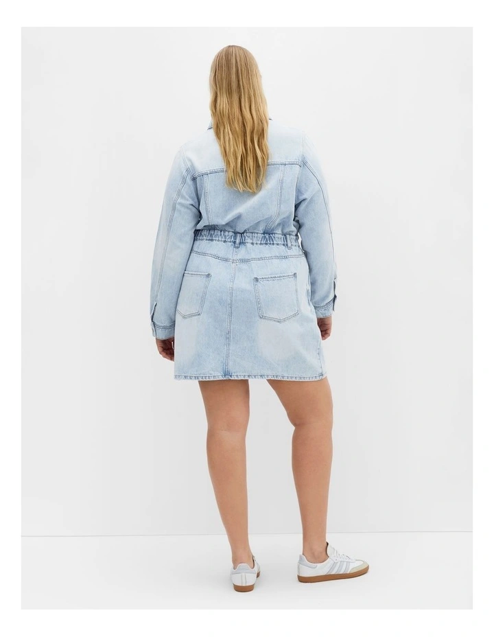 Liora Denim Mini Dress in Blue image 2