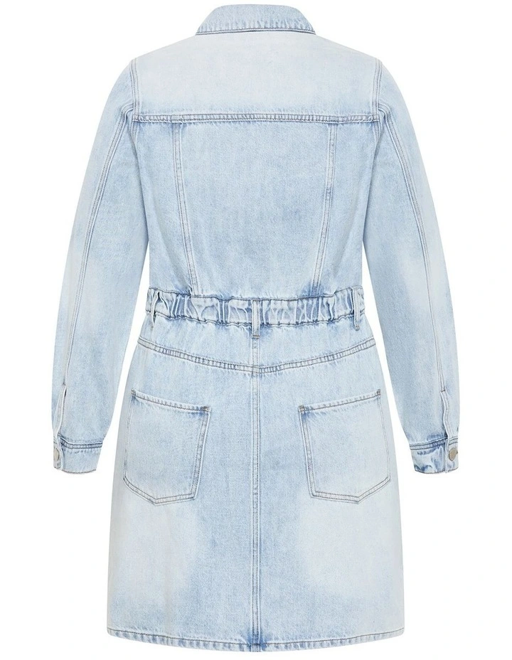 Liora Denim Mini Dress in Blue image 4