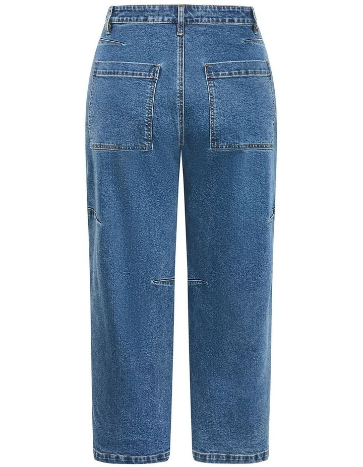 Harley Fit Hazel Barrel Leg Jean in Blue image 4