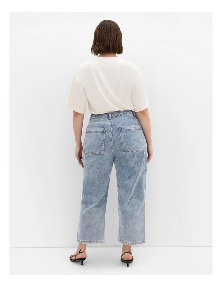 Harley Fit Hazel Barrel Leg Jean in Blue image 2