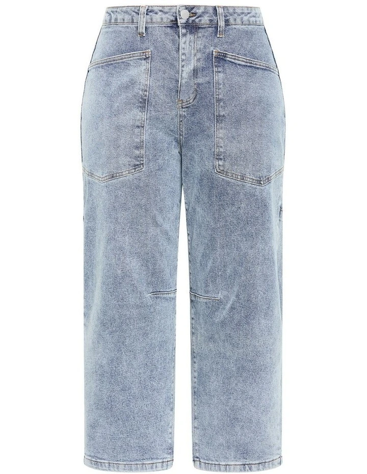 Harley Fit Hazel Barrel Leg Jean in Blue image 3
