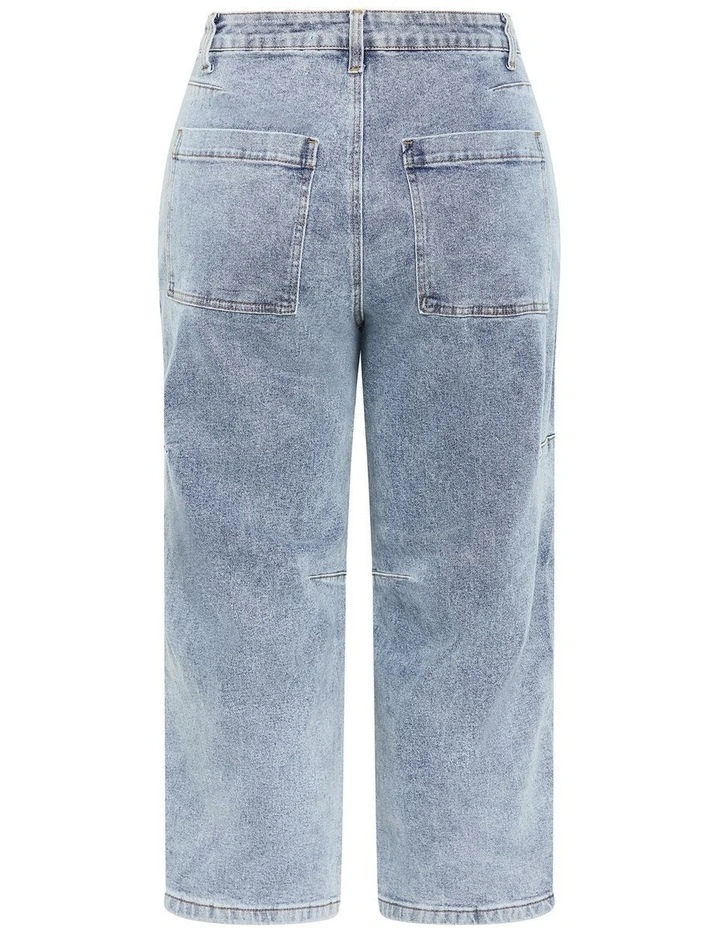 Harley Fit Hazel Barrel Leg Jean in Blue image 4