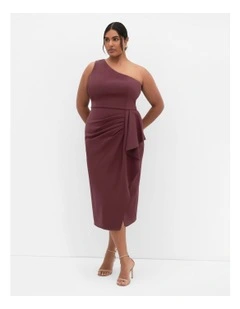 Priyanka One Shoulder Dress in Red