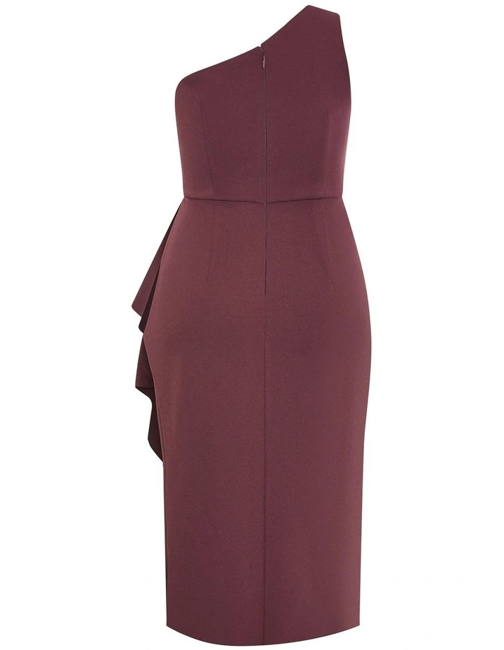 Priyanka One Shoulder Dress in Red image 4