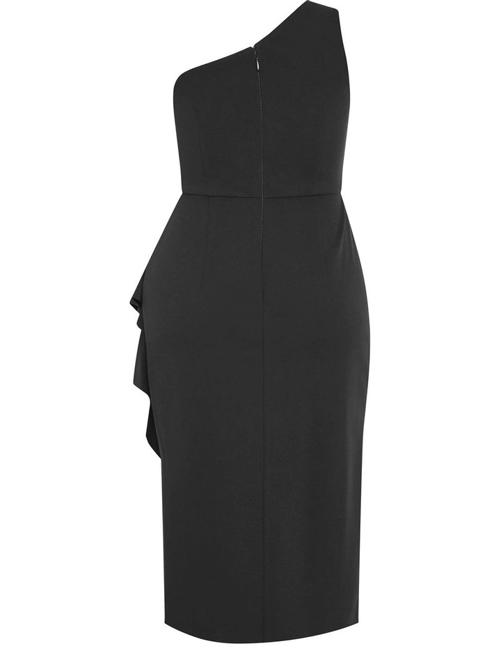Priyanka One Shoulder Dress in Black image 4