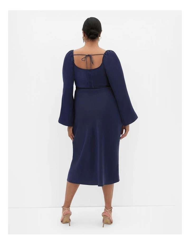 Adelina Long Sleeve Dress in Navy image 2