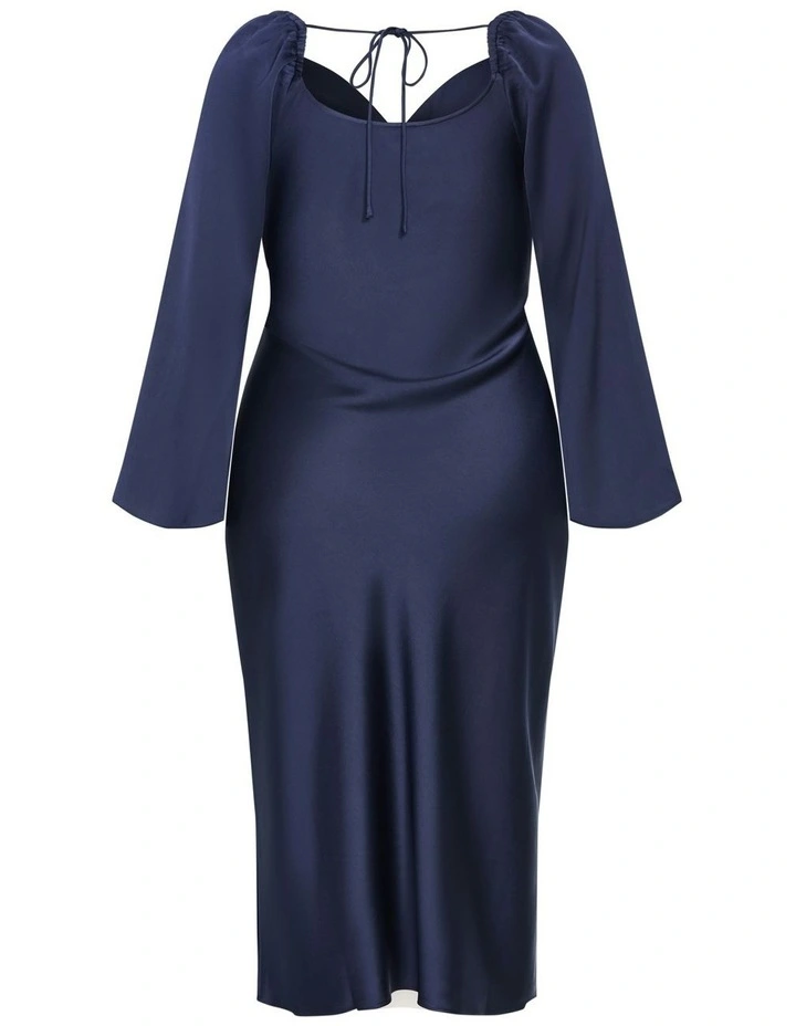 Adelina Long Sleeve Dress in Navy image 6