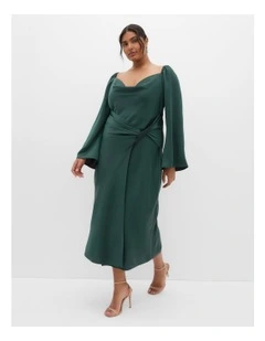 Adelina Long Sleeve Dress in Forest