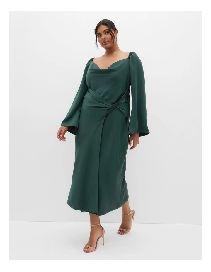 Adelina Long Sleeve Dress in Forest image 1