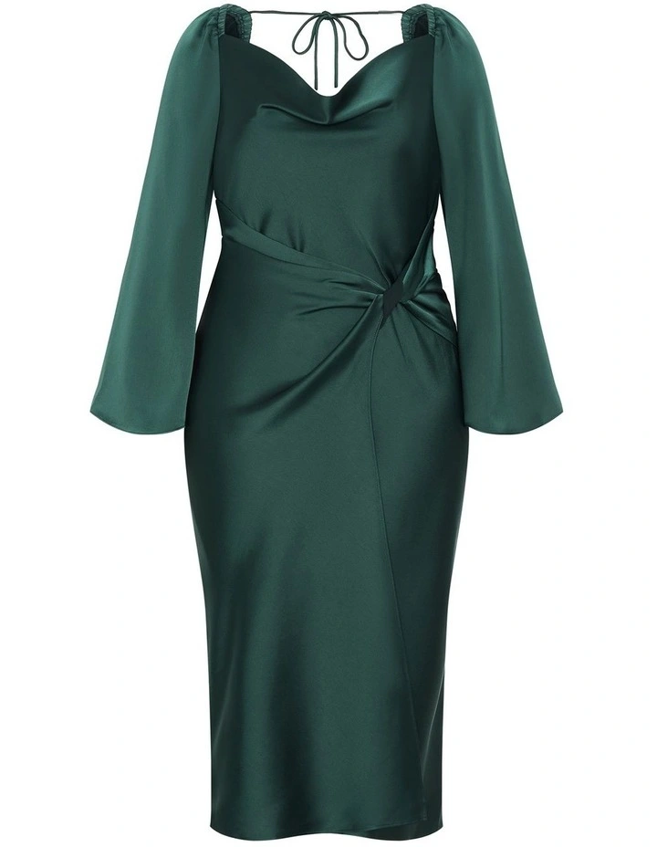 Adelina Long Sleeve Dress in Forest image 3