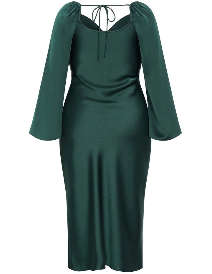 Adelina Long Sleeve Dress in Forest image 4