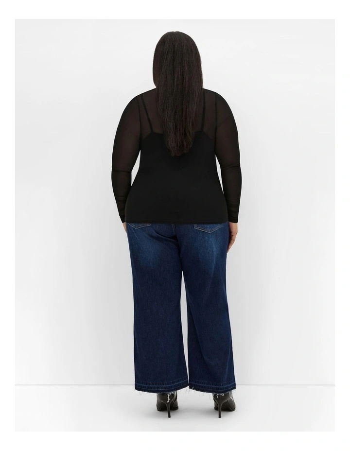 Lauryn Ruched Top in Black image 2
