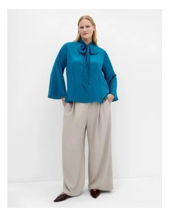 Mahalia Neck Tie Top in Poseidon