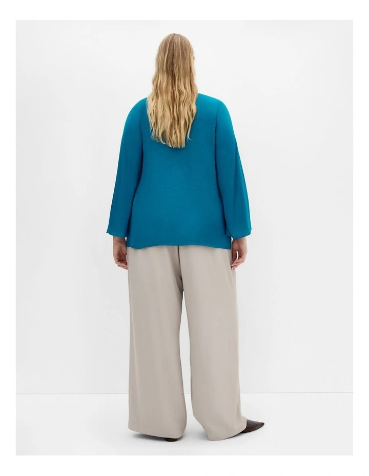 Mahalia Neck Tie Top in Poseidon image 2