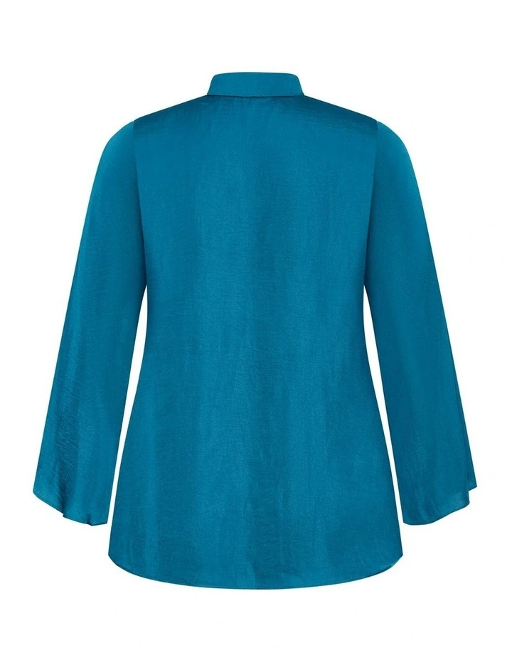 Mahalia Neck Tie Top in Poseidon image 6