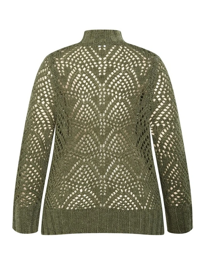 Beck Wool Blend Jumper in Khaki image 6