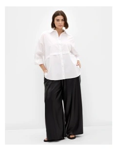 Paxton Faux Leather Pant in Black