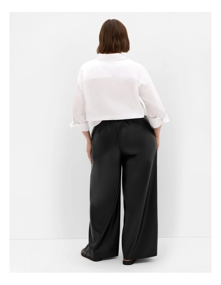 Paxton Faux Leather Pant in Black image 2
