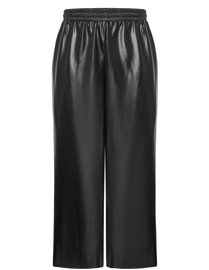 Paxton Faux Leather Pant in Black image 3
