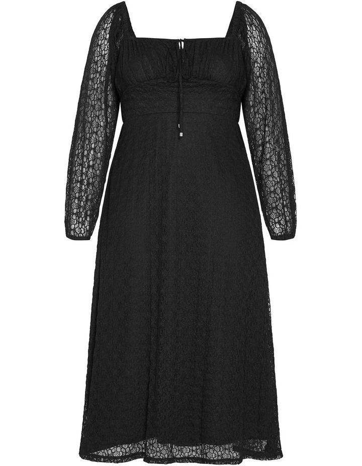 Lani Lace Midi Dress in Black image 3