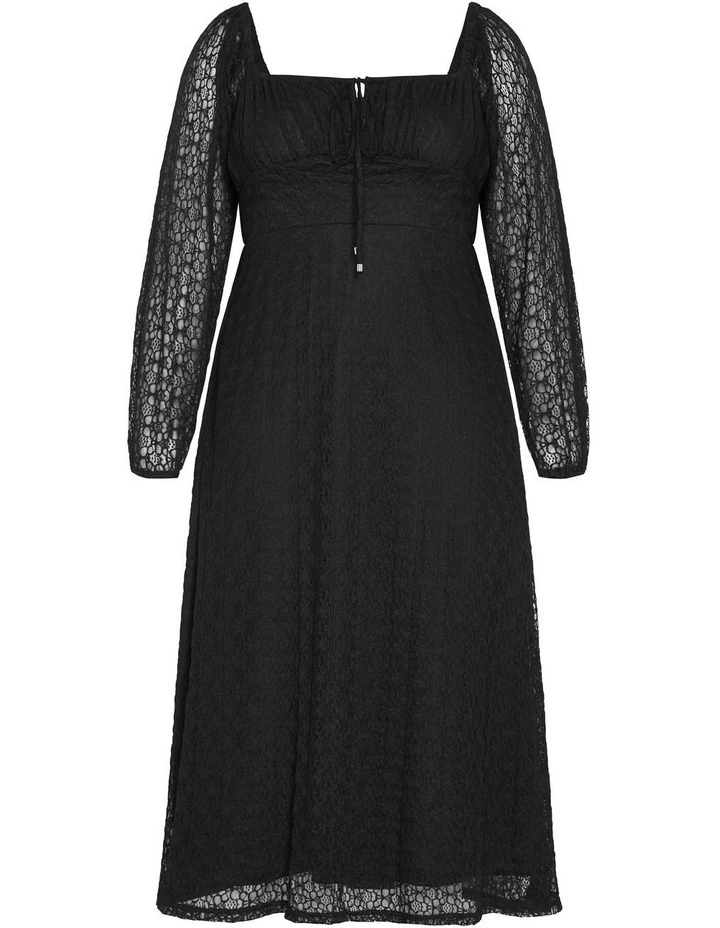 Lani Lace Midi Dress in Black image 5