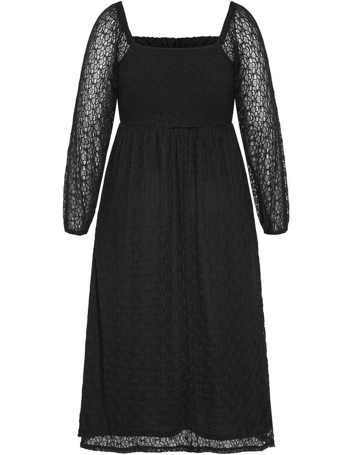Lani Lace Midi Dress in Black image 6
