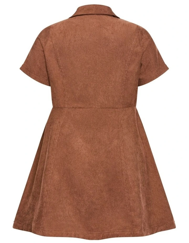 Leia Short Sleeve Mini Dress in Brown image 6