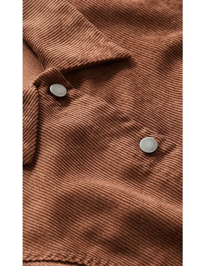 Leia Short Sleeve Mini Dress in Brown image 7