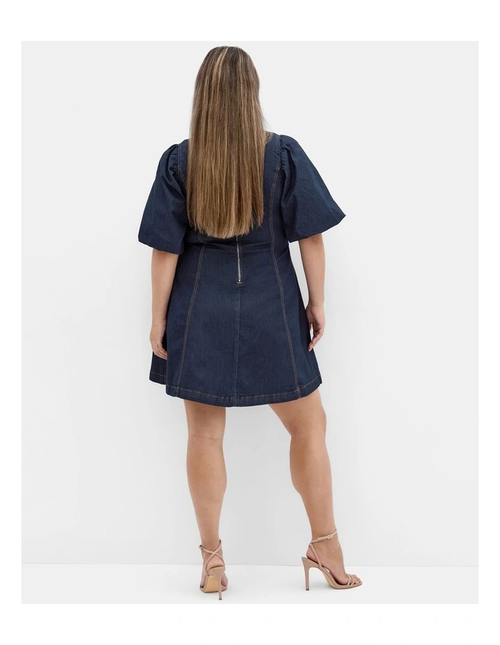 Rodeo Mini Dress in Denim image 2