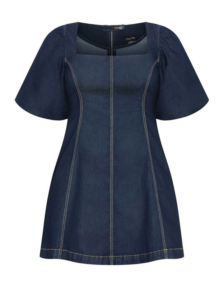 Rodeo Mini Dress in Denim image 5