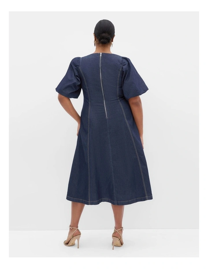 Rodeo Midi Dress in Denim image 2
