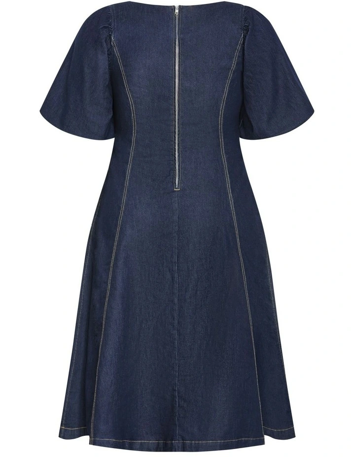 Rodeo Midi Dress in Denim image 6