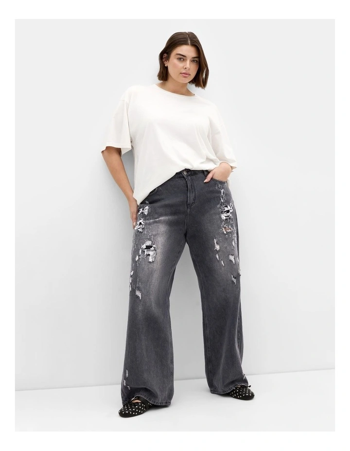 Harley Fit Rodeo Straight Leg Jeans in Grey image 1
