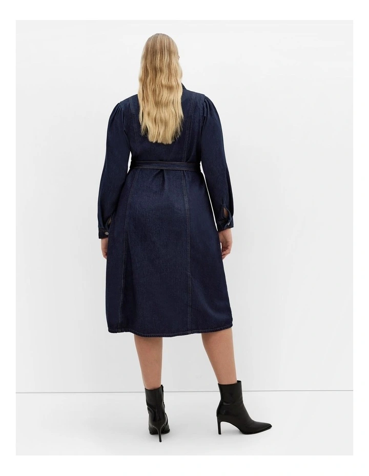 Lara Midi Dress in Denim image 2