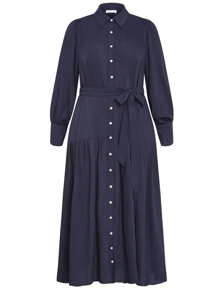 Romie Long Sleeve Maxi Dress in Navy image 3